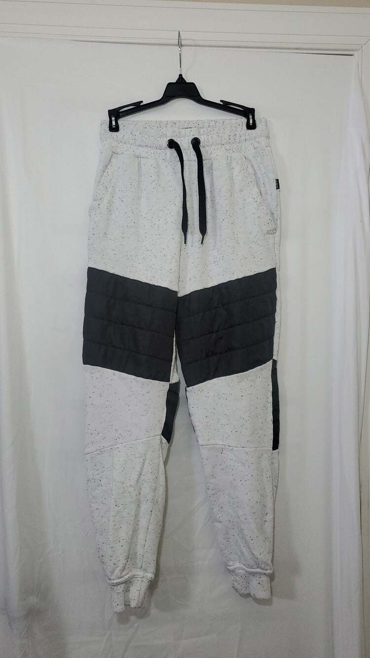 CSG Men's Speckled Fleece Quilted Panel Joggers Size Medium